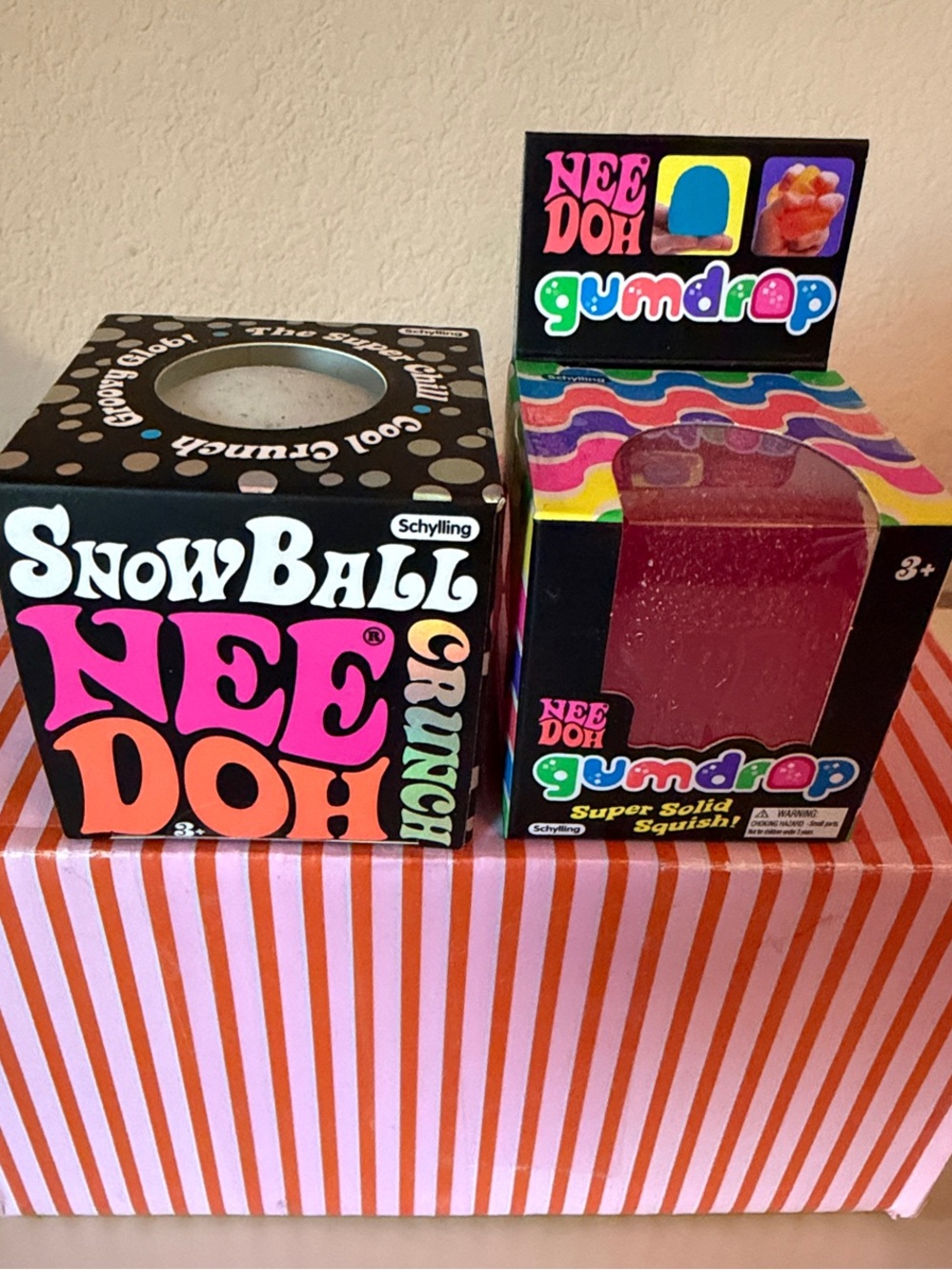 💙🩷💙NEEDOH SNOWBALL CRUNCH AND GUMDROP Super Solid Squish Toy - Hot Pink💙🩷💙